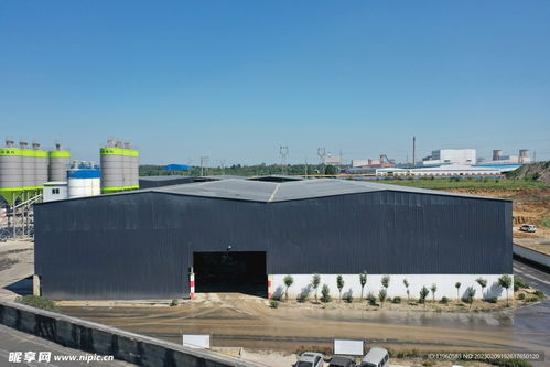 大型工廠鋼結構廠房攝影圖